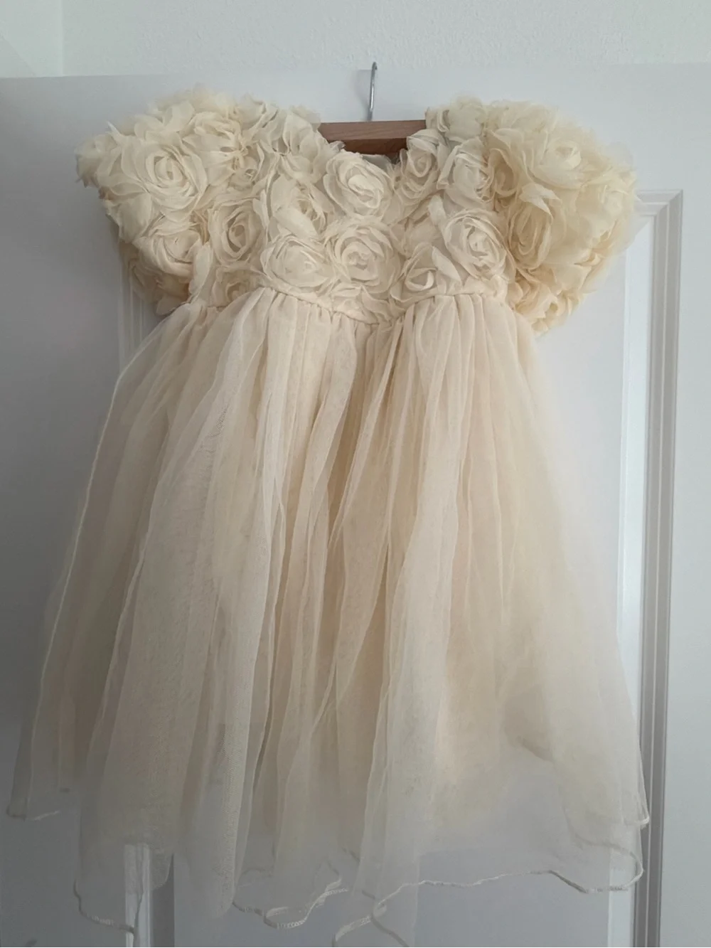 Ivory Floral Tulle Girls' Dress - Party & Special Occasion